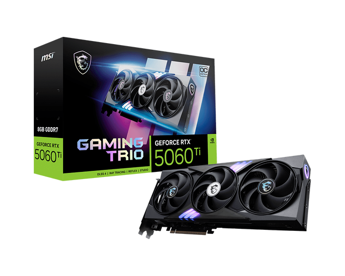 Gr&aacute;fica MSI GeForce&reg; RTX 5060 Ti GAMING TRIO OC 8GB GDDR7 DLSS4 image number 0