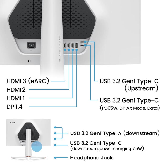 Monitor BenQ MOBIUZ 27" EX271U IPS 4K 165Hz 1ms FreeSync Premium HDR400 image number 8