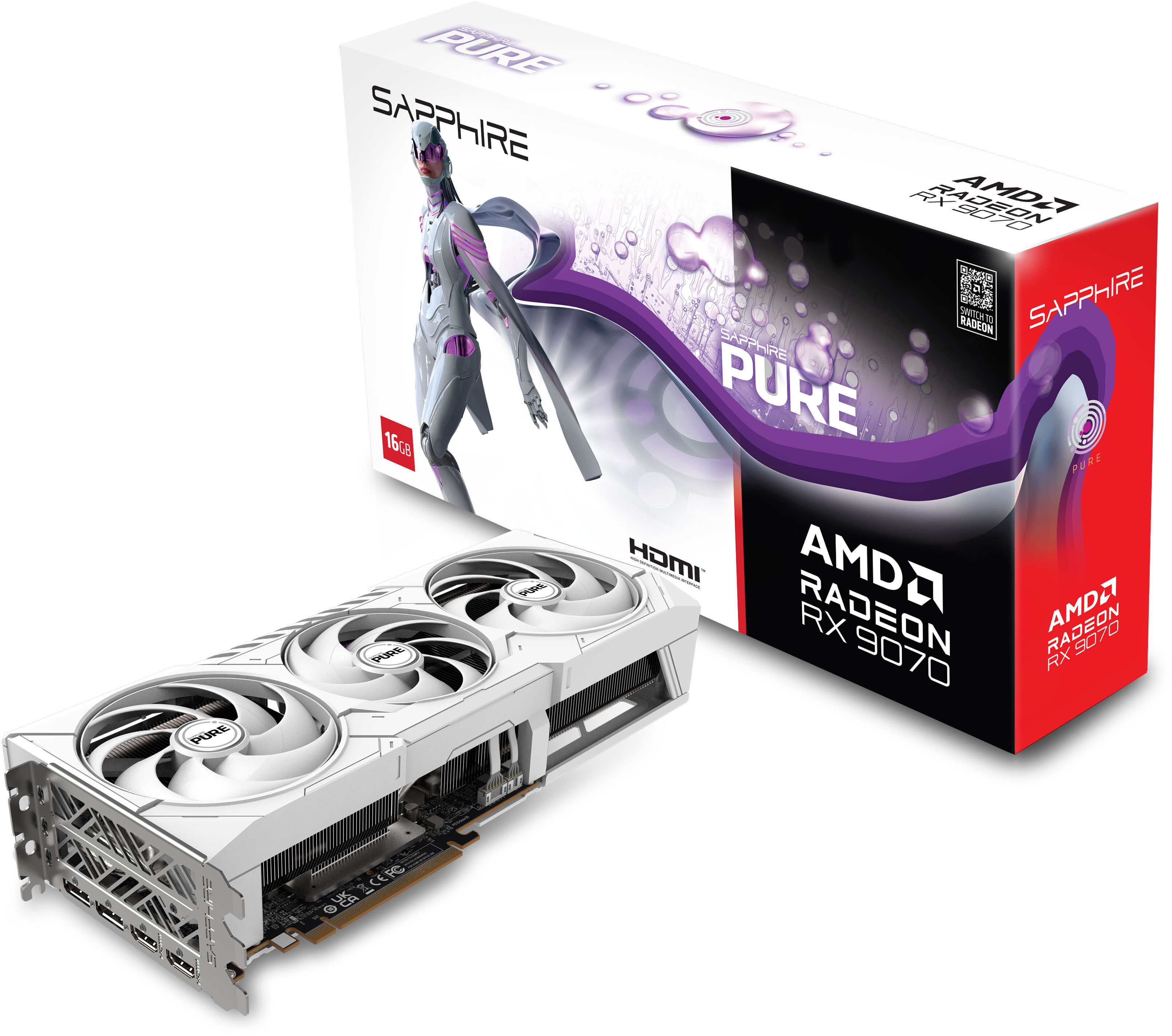 Gr&aacute;fica Sapphire Radeon RX 9070 Pure OC 16GB GDDR6