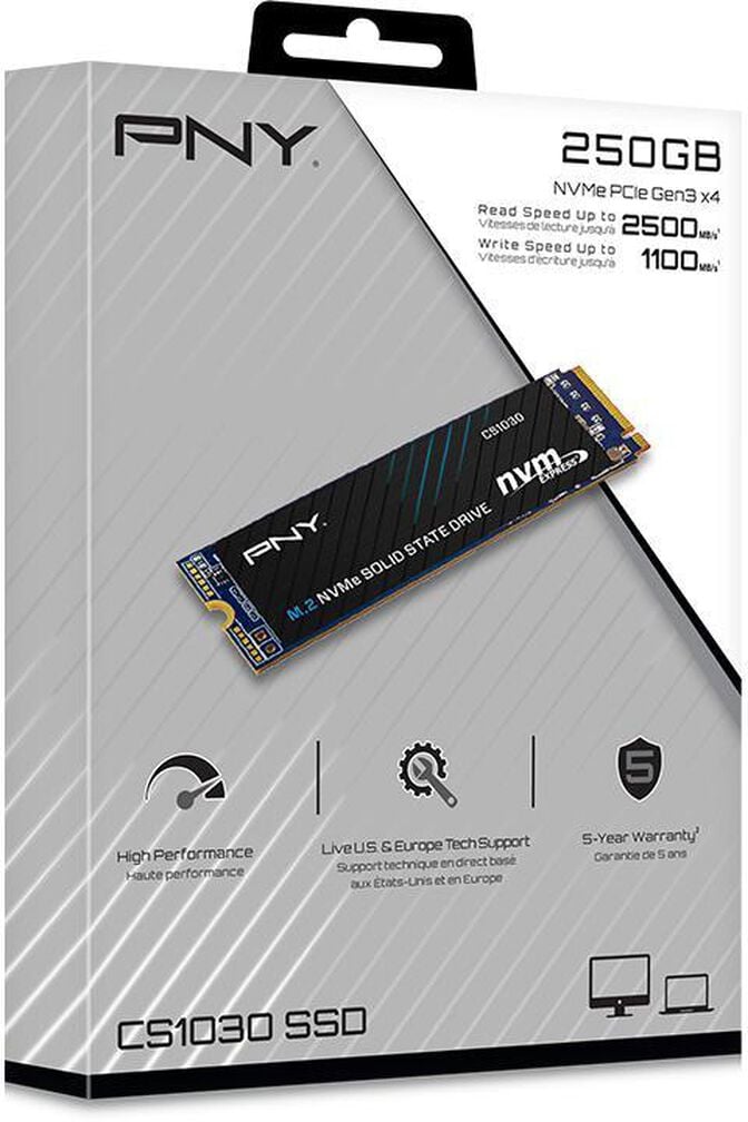 SSD PNY CS1030 250GB M.2 NVMe (2000/1100MB/s) image number 1