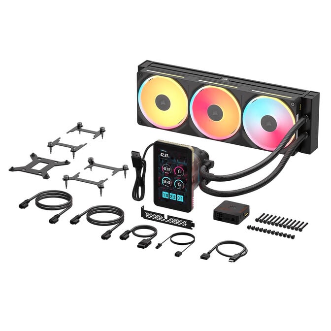 Water Cooler CPU Corsair iCUE LINK TITAN II 360 Ultra LX RGB LCD 360mm Preto image number 6