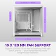 Caixa ATX NZXT H6 Branca Vidro Temperado image number null