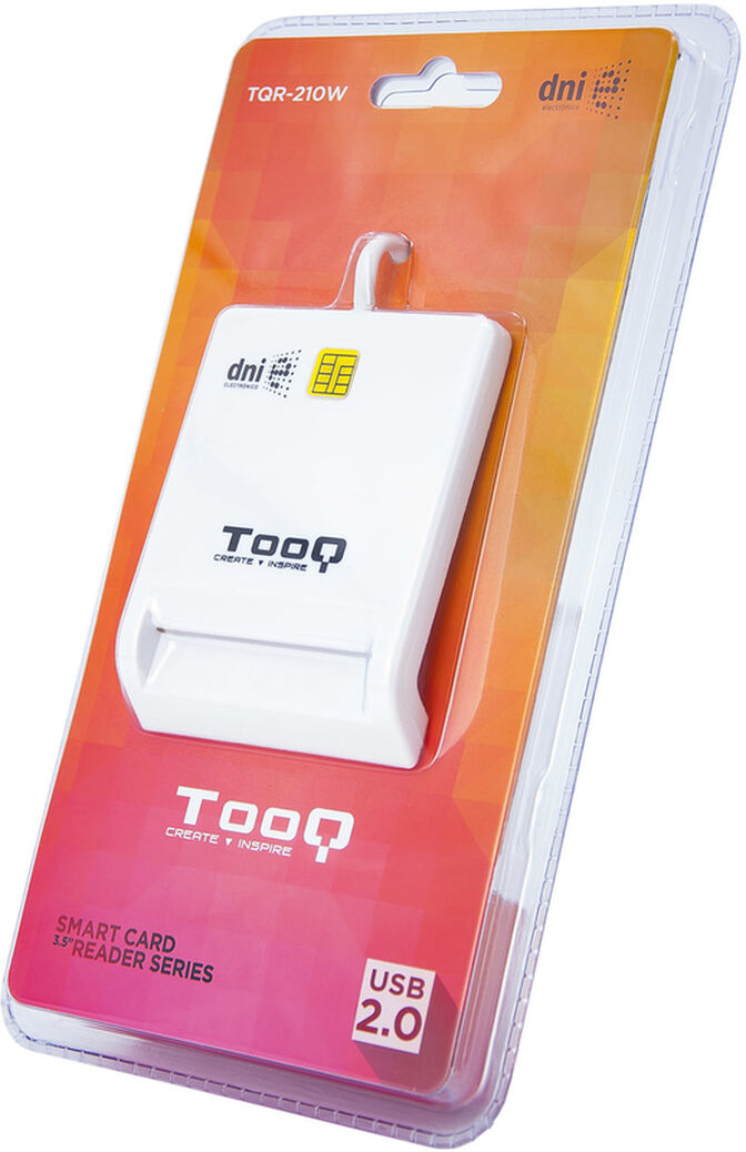 Leitor de Cart&otilde;es Tooq Cart&otilde;es de Cidad&atilde;o / DNI 4.0 USB 2.0 Branco image number 2