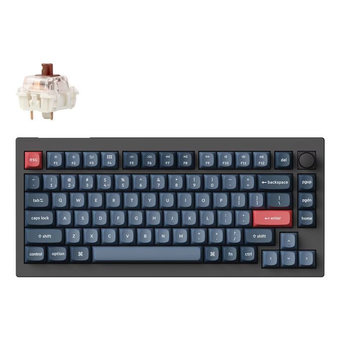 Teclado Mec&acirc;nico Keychron V1 Max 75% Wireless Gateron Jupiter Switch Brown Tactile (PT) image number 0
