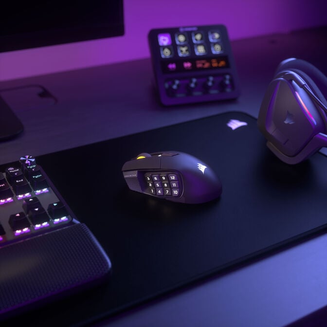 Rato Corsair Scimitar Elite Gaming Wireless SE MMO 33000DPI Gun Metal image number 13