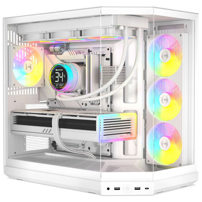 Caixa E-ATX Hyte Y50 Vidro Temperado Branco image number 1