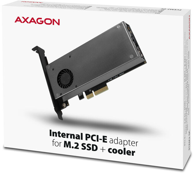 Adaptador PCIe 3.0 AXAGON PCEM2-DC  4x - DUAL M.2 SSD (NVMe + SATA), dual voltage image number 9