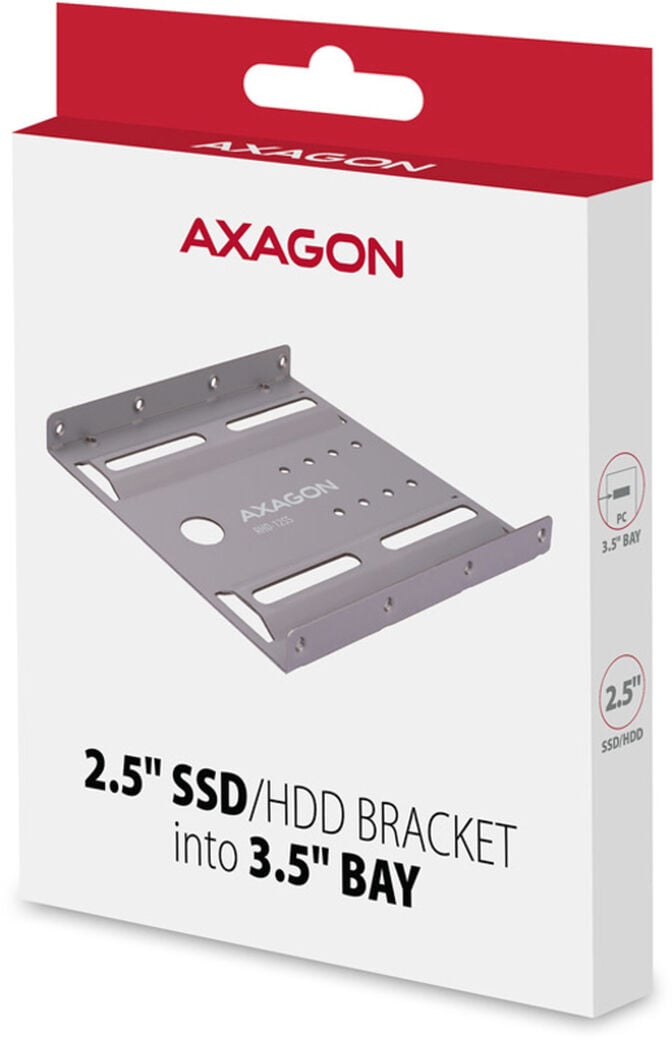 Adaptador AXAGON RHD-125S 2.5" HDD para 3.5" Cinza image number 4