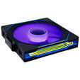 Ventoinha Lian Li UNI FAN SL140 Infinity Wireless RGB Reverse Blade PWM Preto 140mm image number null