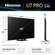 Televis&atilde;o Hisense 85U7Q PRO 85" QD Mini LED UltraHD 4K VIDAA image number null