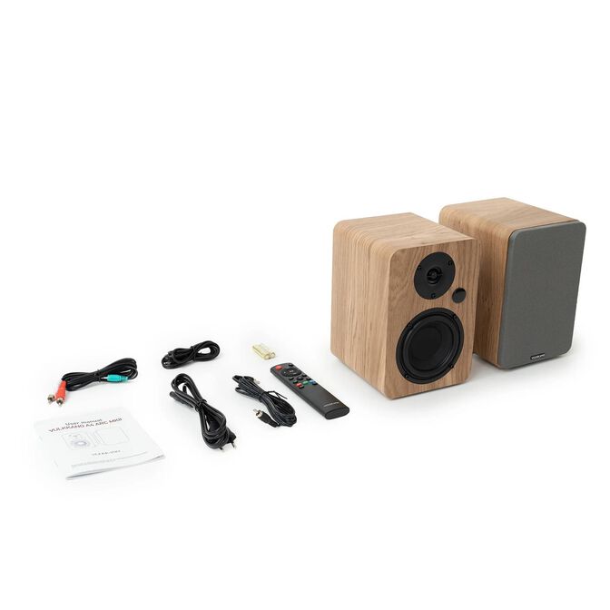 Colunas Hi-Fi Vulkkano A4 ARC MKII 40W Bluetooth HDMI ARC Castanhas image number 4