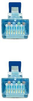 Cabo de Rede Nanocable RJ45 LSZH CAT.7 600MHZ SFTP AWG26 50 CM Azul image number null