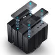 Cooler CPU Jonsbo CC90 Dual Tower com Display Preto - 2x 130mm image number null