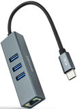 Adaptador Gigabit Nanocable USB-C a Ethernet Gigabit 10/100/1000 Mbps / 3x USB 3.0 15 CM Cinza image number null