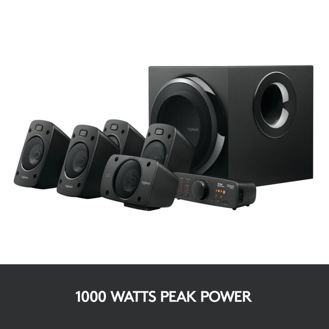 Colunas Logitech Z906 THX Surround Sound 5.1 1000W Peak/500W RMS Pretas image number 6