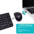 Teclado + Rato Ewent Wireless PT Black image number null