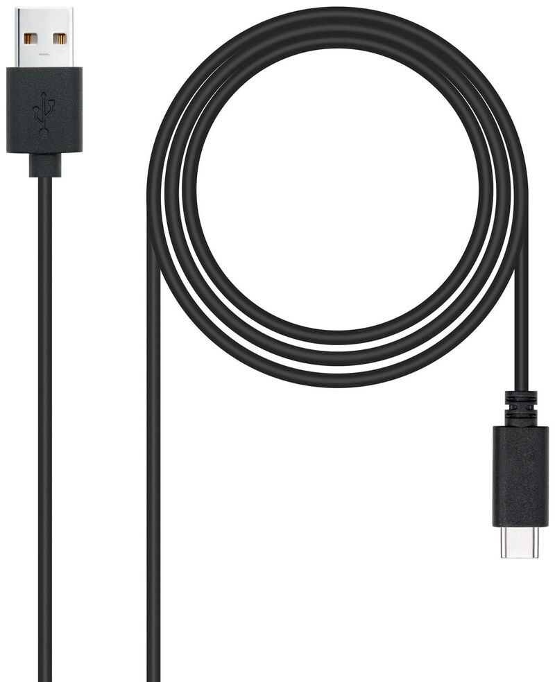Cabo USB 2.0 3A Nanocable USB-C/M > USB-A/M 3 M Preto