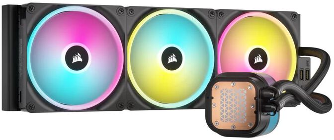 Water Cooler CPU Corsair iCUE LINK H170i RGB 420mm Preto image number 5