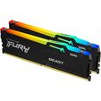 Kingston Kit 16GB (2 x 8GB) DDR5 6000MHz FURY Beast RGB EXPO Preto CL36 image number null