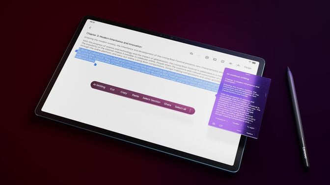 Tablet Lenovo Yoga Tab Plus TB520FU 12.7" (16 / 256GB) 3K 144Hz WiFi Tidal Teal + Capa Teclado + Pen image number 25