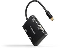 Adaptador Nanocable USB-C > HDMI + DVI/H + DP/H + VGA/H