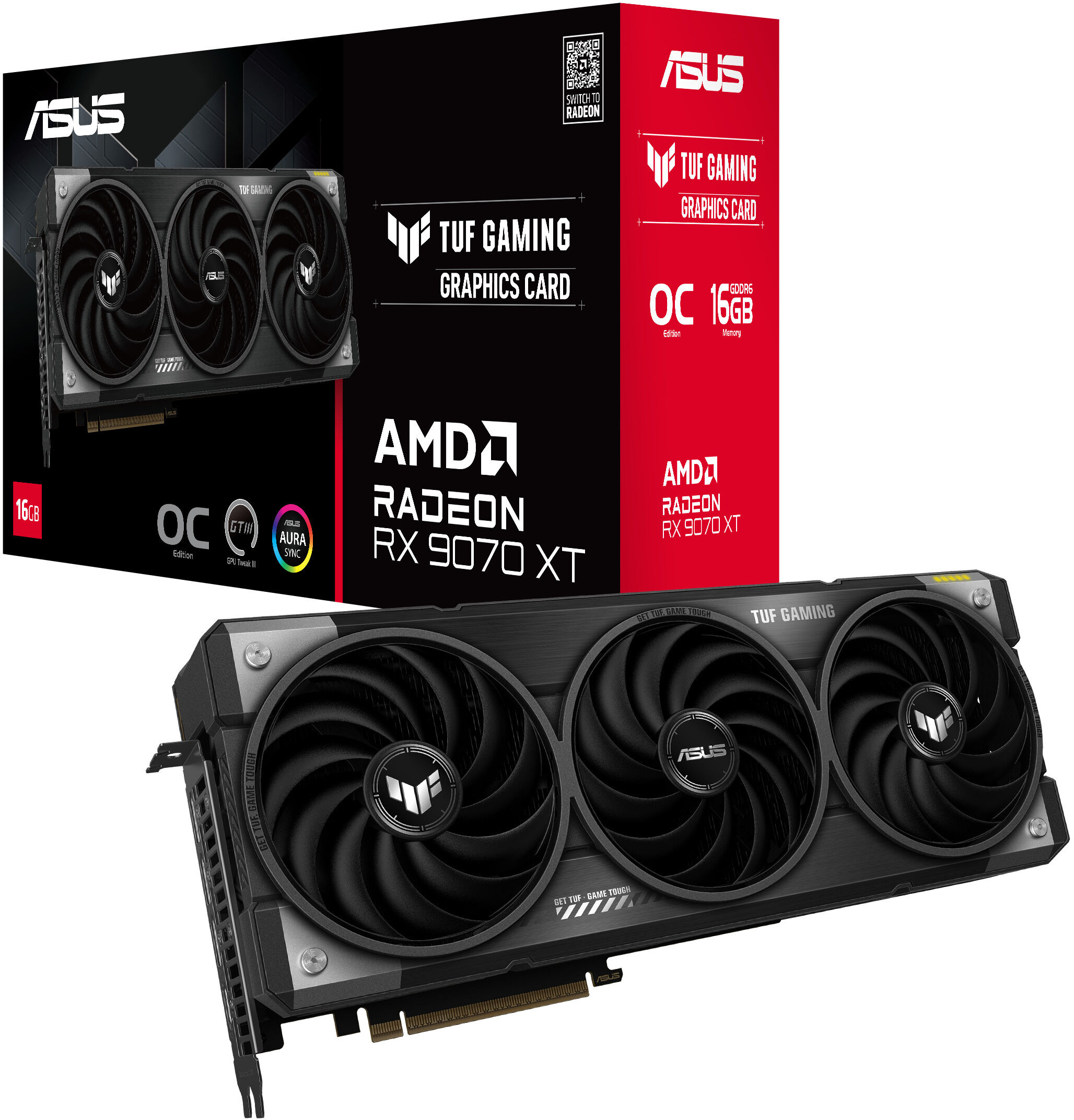Gr&aacute;fica Asus Radeon RX 9070 XT TUF Gaming OC 16GB GDDR6