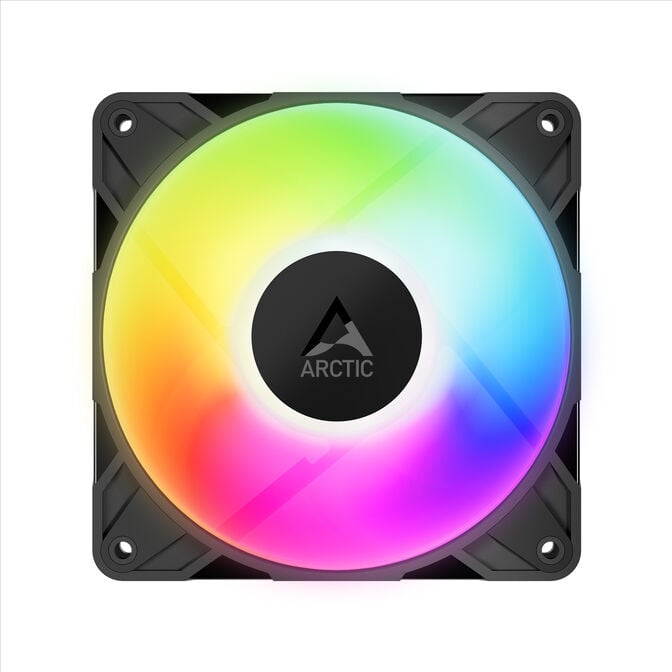 Ventoinha Arctic P12 PRO PWM PST Low Noise ARGB 120mm (Pack 3) - Preto image number 1