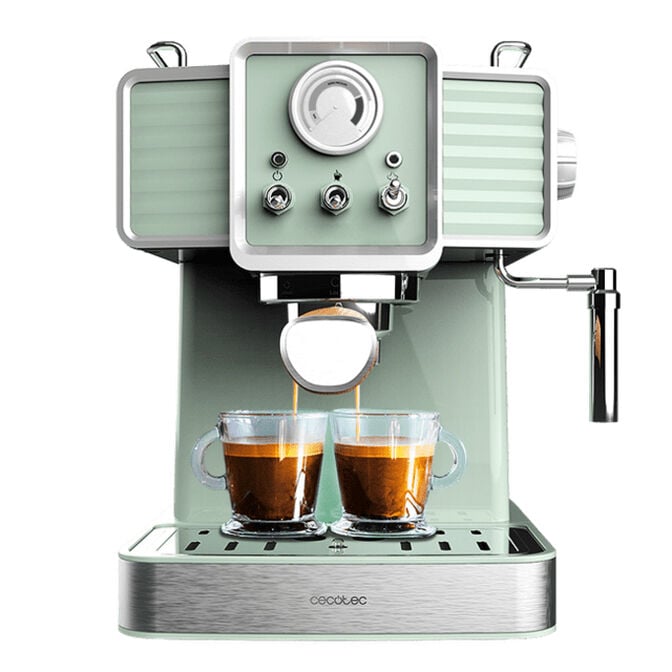 M&aacute;quina de Caf&eacute; Expresso Cecotec Vintage 20 Tradizionale Oliva image number 0