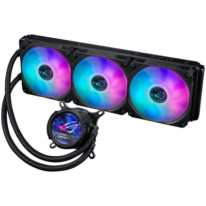 Water Cooler CPU ASUS ROG STRIX LC III LCD 360mm ARGB Preto image number 2