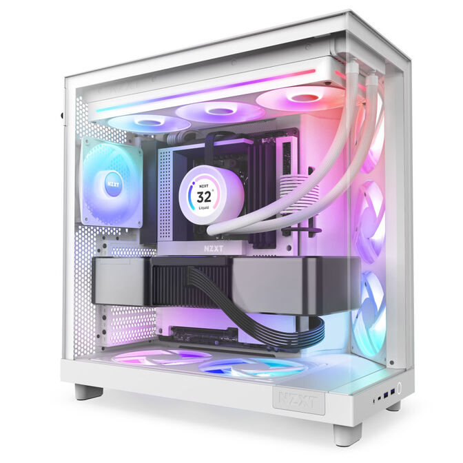 Ventoinha NZXT F360 RGB Core Single-Frame Brancas - Tripla Ventoinha 120mm ( 360mm ) image number 4