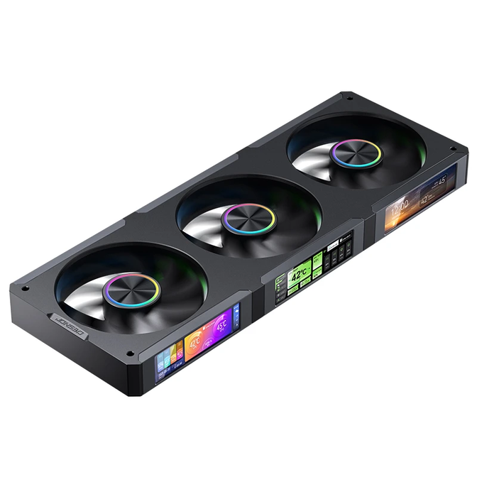 Ventoinha Jonsbo ZC-360  RGB Single-Frame LCD Pretas - Tripla Ventoinha 120mm ( 360mm ) image number 2