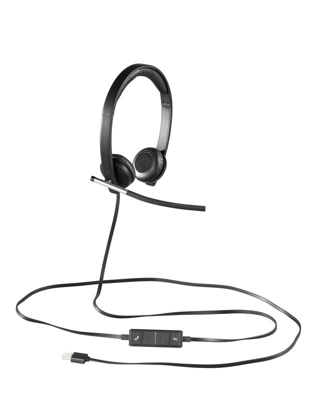 Headset Logitech H650e Stereo USB Preto image number 1