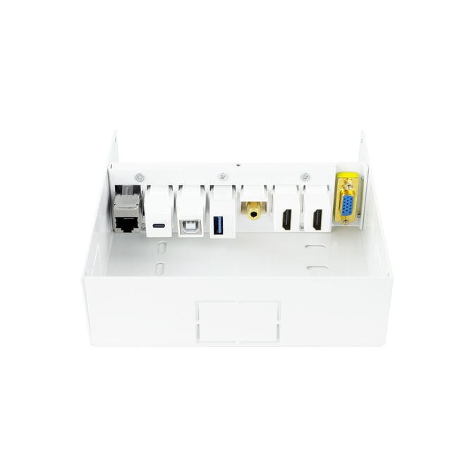 Caixa de liga&ccedil;&otilde;es multim&eacute;dia de parede Nanocable VGA + 2x HDMI + JACK 3,5 mm + 1x USB-C 10G + 1x USB-B 2.0 + 1x USB-A 3.0 + 1x RJ45 Cat.6A STP Branca image number 5