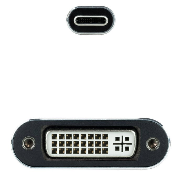Adaptador Nanocable USB-C > DVI-D 15 CM Cinzento image number 2