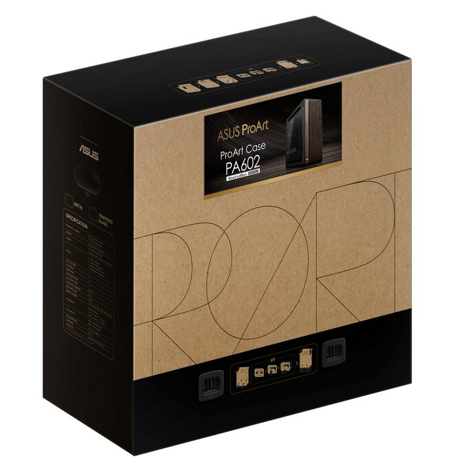 Caixa E-ATX ASUS ProArt PA602 Walnut Wood TG Modern Preta image number 17