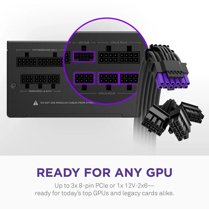 Fonte de Alimenta&ccedil;&atilde;o NZXT 1000W Core 80+ Gold ATX 3.1 PCIe 5.1 image number 3