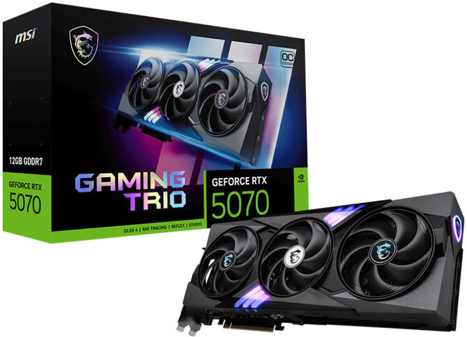 Gr&aacute;fica MSI GeForce&reg; RTX 5070 GAMING TRIO OC 12GB GDDR7 DLSS4 Bonus