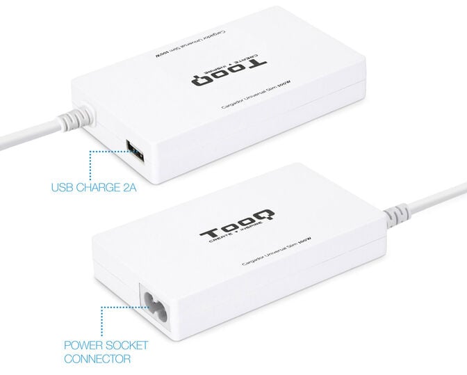 Carregador de Port&aacute;til Slim Tooq 100W 1x USB 9 Conectores Branco image number 2