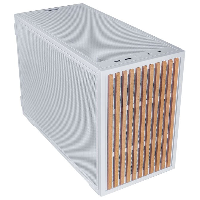 Caixa Micro-ATX Lian Li x Dan Cases B4 Branca Madeira image number 1