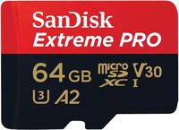 Cart&atilde;o SanDisk Extreme Pro MicroSDHC/SDXC UHS-I U3 V30 64GB