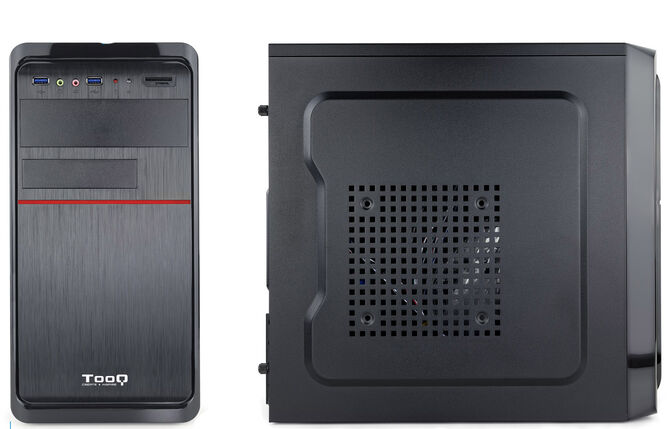 ** B Grade ** Caixa Micro-ATX Tooq C/ Fonte 500W + Leitor de cart&otilde;es + 2x USB 3.0 Preta image number 2