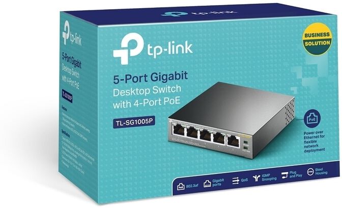 Switch TP-Link TL-SG1005P 5 Portas Gigabit c/ 4 Portas PoE image number 4
