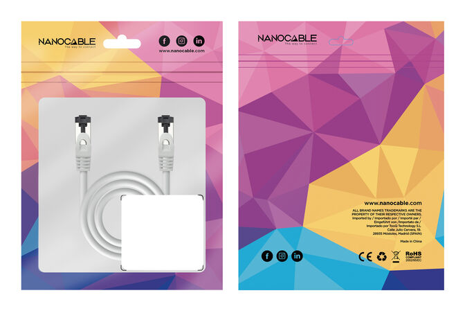 Cabo de Rede Nanocable CAT.8.1 2GHZ LSZH SSTP AWG26, Cinza, 3 M image number 4