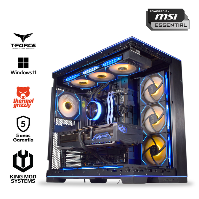 Computador King Mod Gamer-PC Ryzen 7 9850X3D 64GB DDR5 2TB RTX 5090 WiFi W11 V2 Bonus