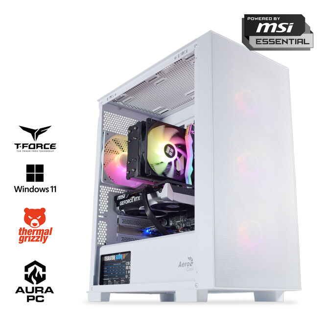 Computador AURA Gamer-PC Intel i5 12400F 16GB DDR5 500GB RTX 5060 WiFi W11 Bonus