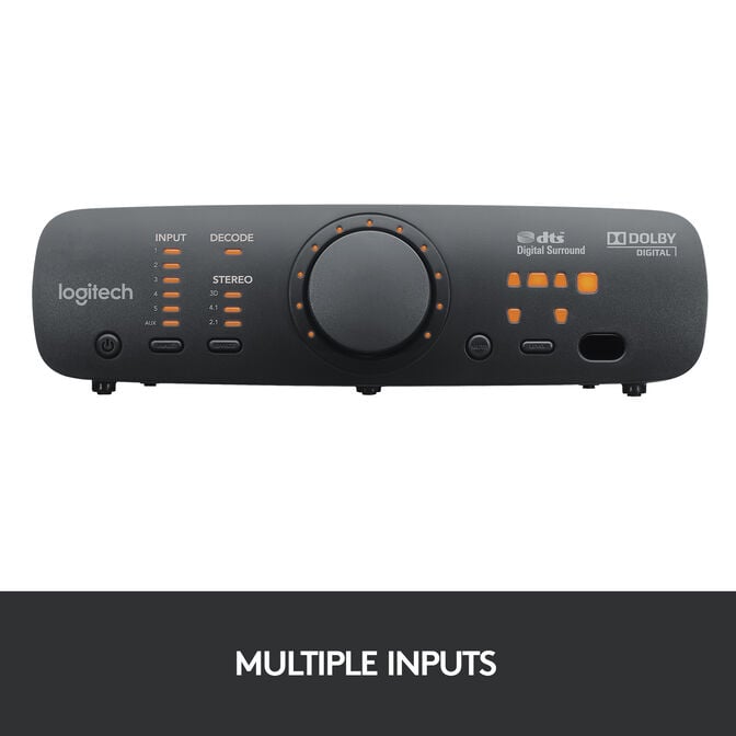 Colunas Logitech Z906 THX Surround Sound 5.1 1000W Peak/500W RMS Pretas image number 9