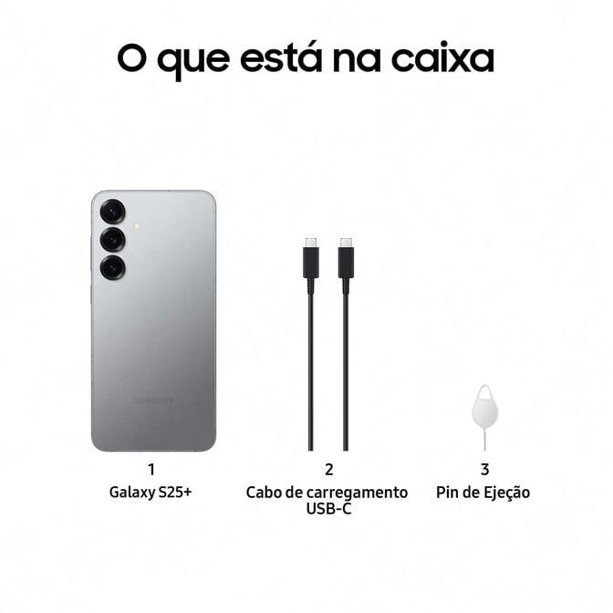 Smartphone Samsung Galaxy S25+  6.7" (12 / 512GB) 120Hz Cinza image number 6