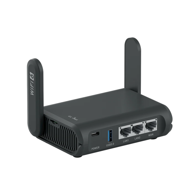 Router de Viagem GL.iNet GL-AXT1800 Slate AX Wireless AX1800 Wi-Fi 6 Dual Band image number 0