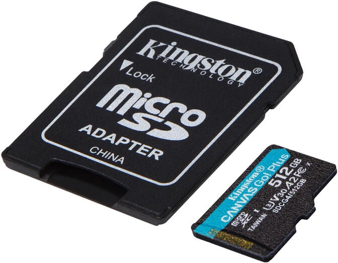 Cart&atilde;o Kingston Canvas Go! Plus Gen4 200MB/s MicroSDXC UHS-I U3 V30 A2 512GB image number 2