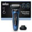 M&aacute;quina de Barbear Braun Series 6 62-B1200s Azul/Preto image number null
